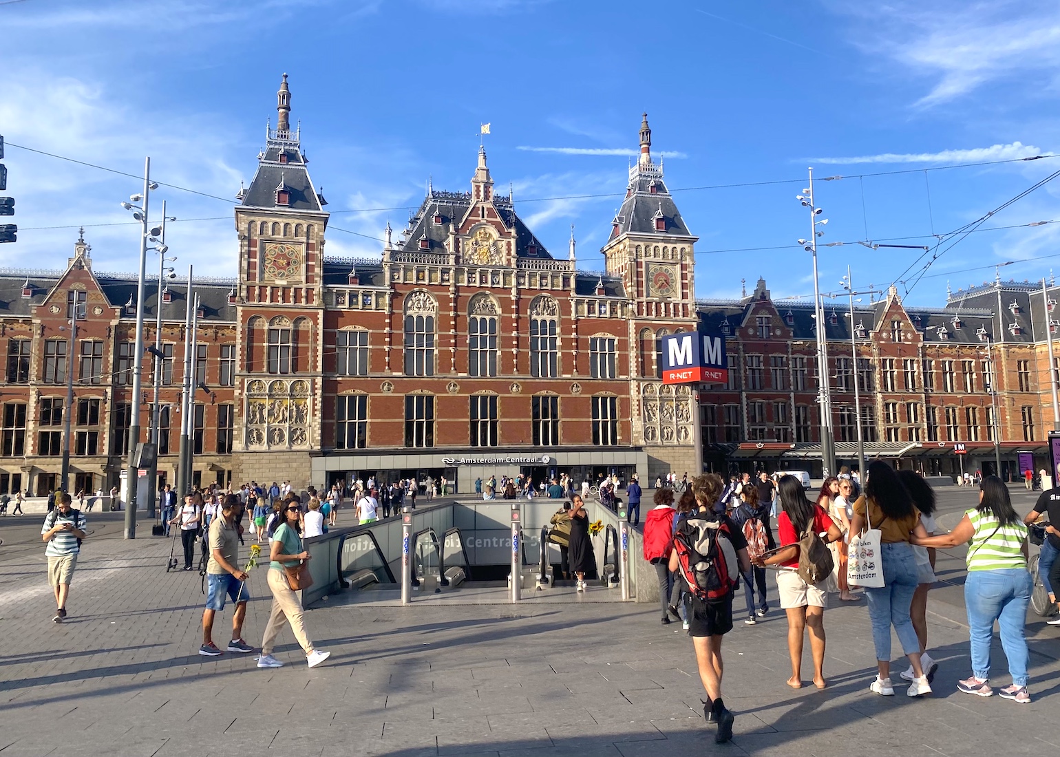 Amsterdam Centraal Station is the starting point for most visitors